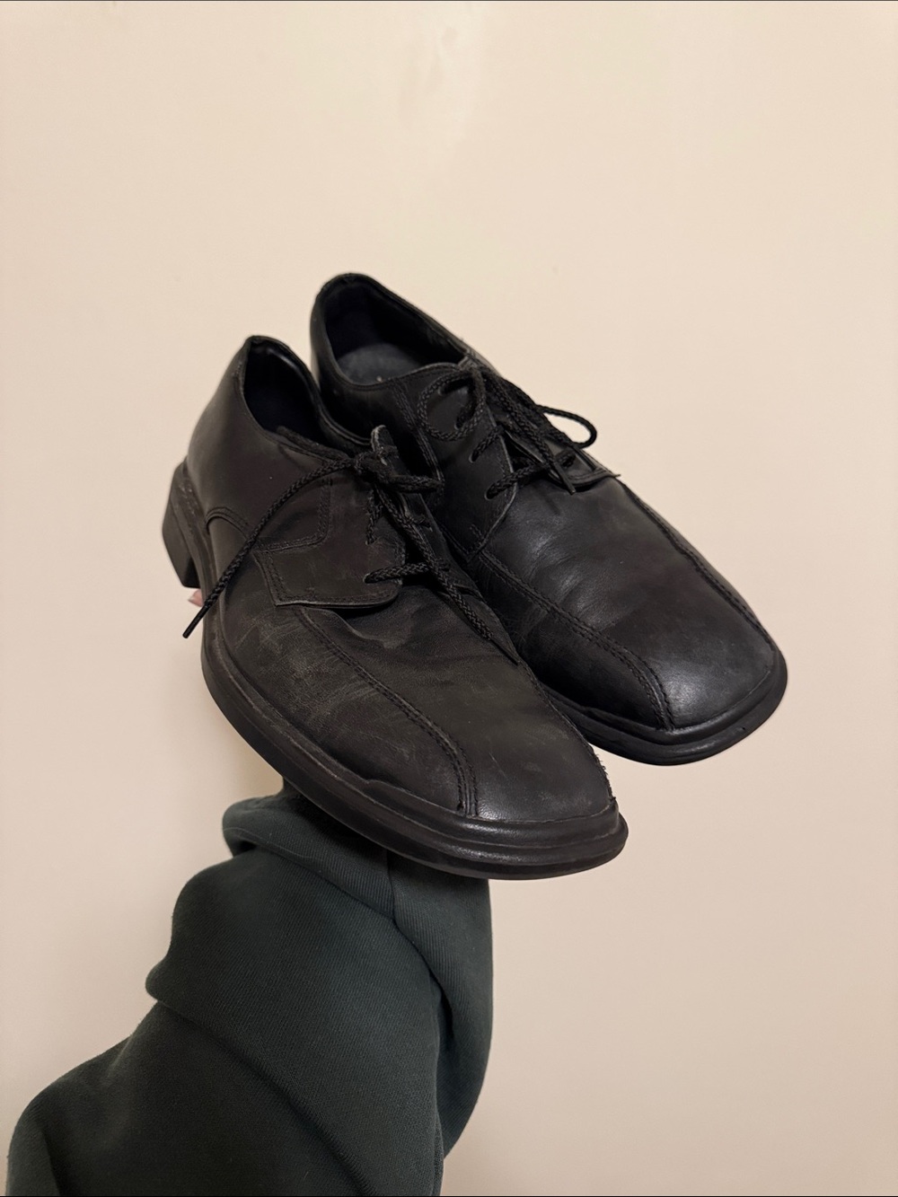 Rockport Black Leather Slip-On Oxford Loafers Dress Up Work Office Shoes